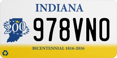 IN license plate 978VNO