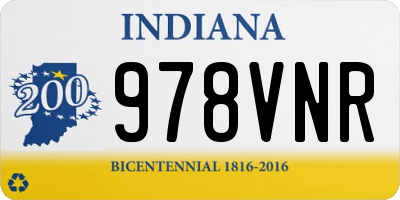 IN license plate 978VNR