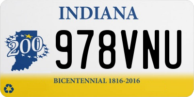 IN license plate 978VNU