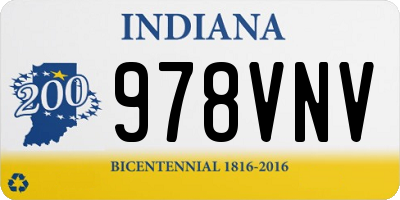 IN license plate 978VNV