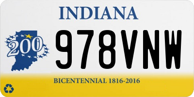 IN license plate 978VNW