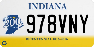IN license plate 978VNY