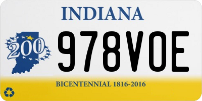 IN license plate 978VOE