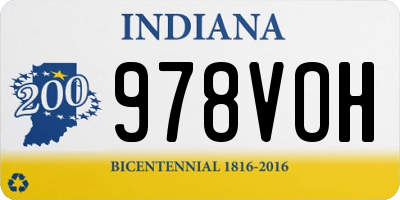 IN license plate 978VOH