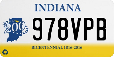 IN license plate 978VPB