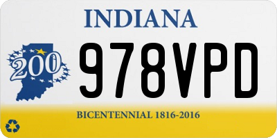 IN license plate 978VPD