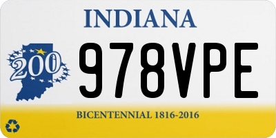 IN license plate 978VPE