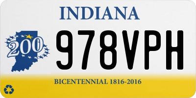IN license plate 978VPH