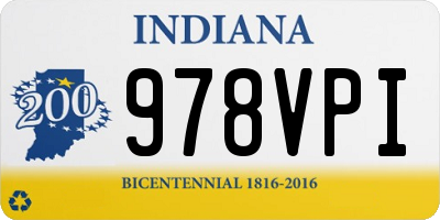 IN license plate 978VPI