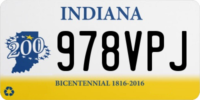 IN license plate 978VPJ