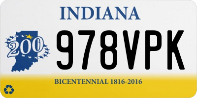 IN license plate 978VPK
