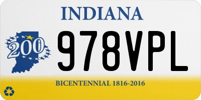 IN license plate 978VPL