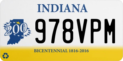 IN license plate 978VPM