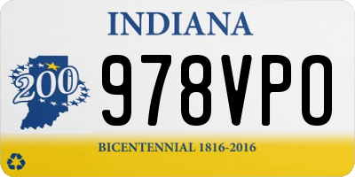 IN license plate 978VPO