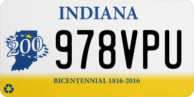IN license plate 978VPU