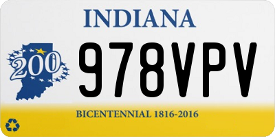 IN license plate 978VPV
