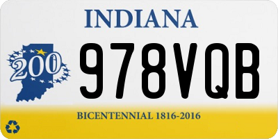 IN license plate 978VQB