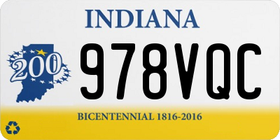 IN license plate 978VQC