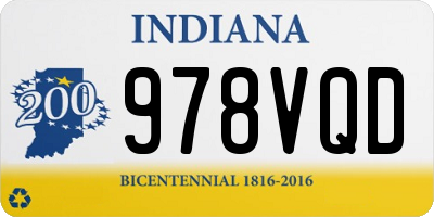 IN license plate 978VQD