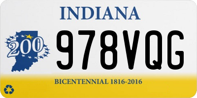 IN license plate 978VQG