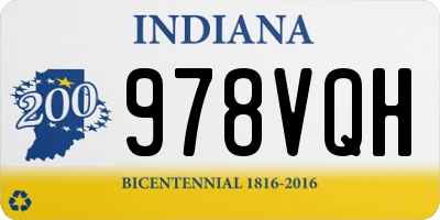 IN license plate 978VQH