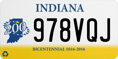 IN license plate 978VQJ