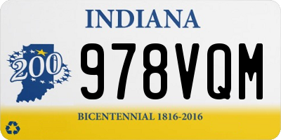 IN license plate 978VQM