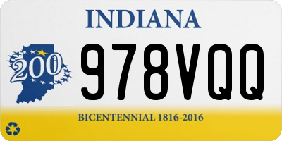 IN license plate 978VQQ