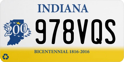 IN license plate 978VQS