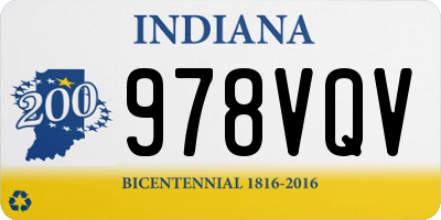 IN license plate 978VQV