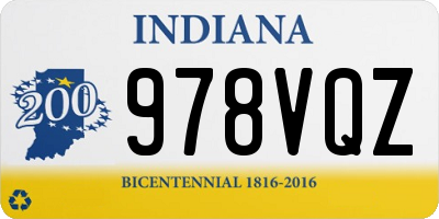 IN license plate 978VQZ