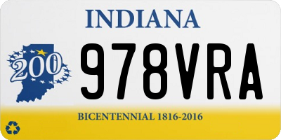 IN license plate 978VRA