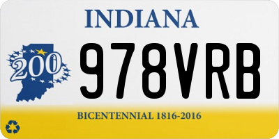 IN license plate 978VRB