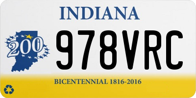 IN license plate 978VRC