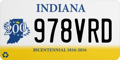 IN license plate 978VRD
