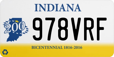 IN license plate 978VRF
