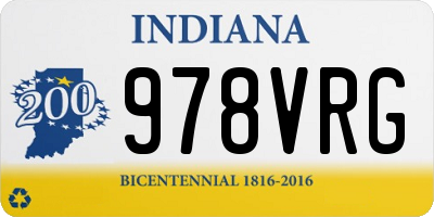IN license plate 978VRG