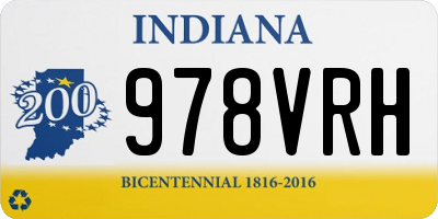 IN license plate 978VRH