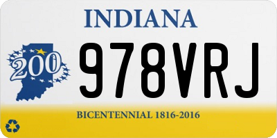 IN license plate 978VRJ