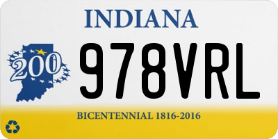 IN license plate 978VRL
