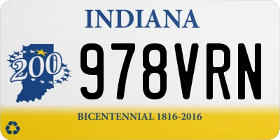 IN license plate 978VRN
