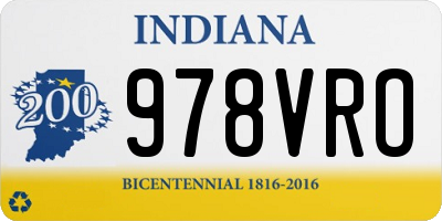 IN license plate 978VRO