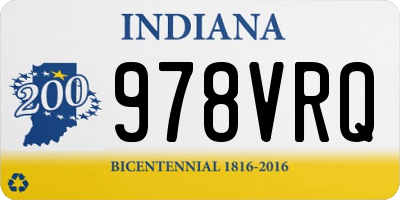 IN license plate 978VRQ