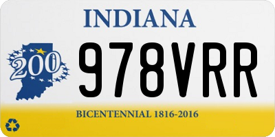 IN license plate 978VRR
