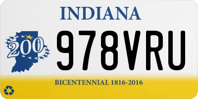 IN license plate 978VRU