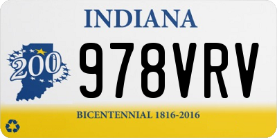IN license plate 978VRV