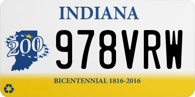 IN license plate 978VRW