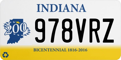 IN license plate 978VRZ