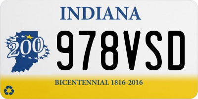 IN license plate 978VSD