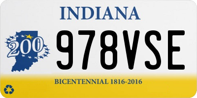 IN license plate 978VSE